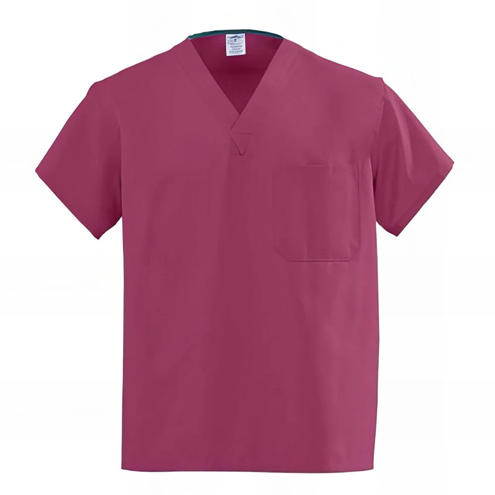 Medline AngelStat Unisex Reversible V Neck Scrub Top with 2 Pockets